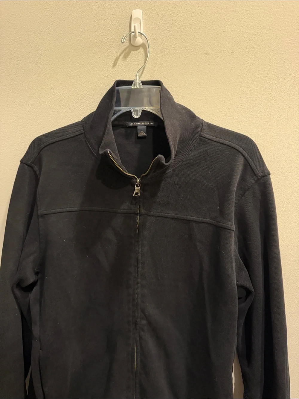 Banana Republic Black Lightweight Zip-Up Shirt Jacket